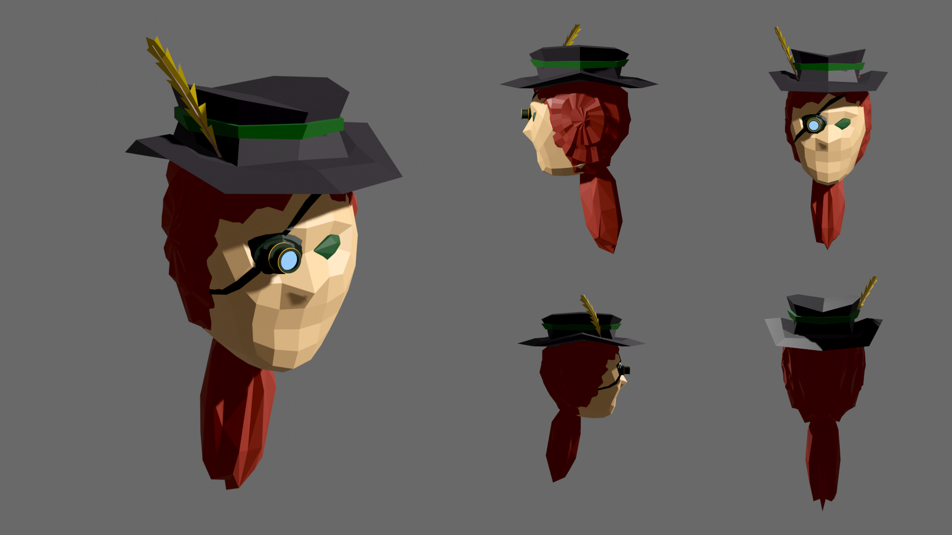 Pirate head model render